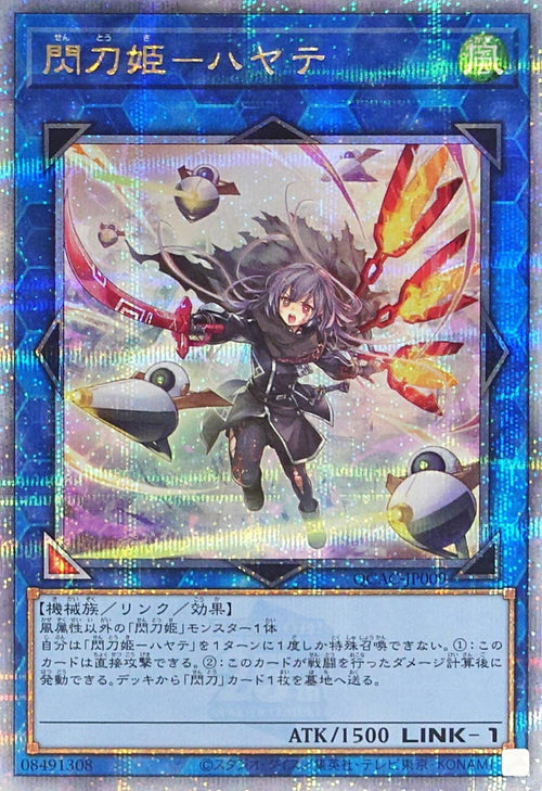 Yu-Gi-Oh! -[New] Sky Striker Ace - Hayate (Sword/Rose) [Quarter Century Secret] {QCAC-JP009} [Link] - QCAC-JP009 - Quarter Century Art Collection
