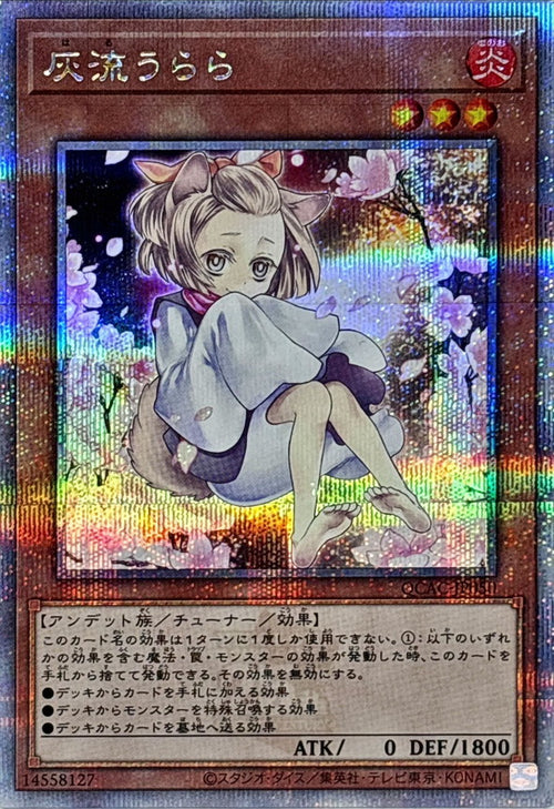 Yu-Gi-Oh! -[New] Ash Blossom & Joyous Spring (Sitting) [Quarter Century Secret] - QCAC-JP050 - Quarter Century Art Collection